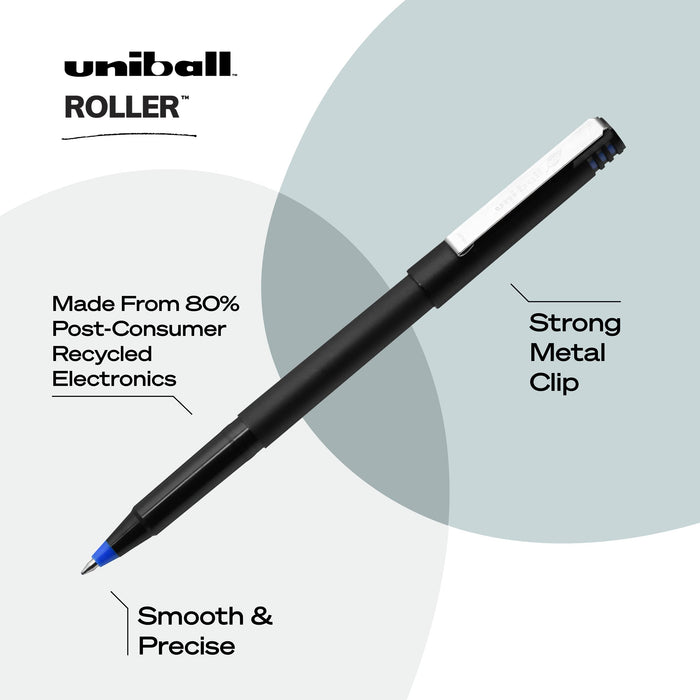 Mitsubishi Pencil Uni-Ball Fine Point Blue Ink Roller Ball Pens Pack of 12-Kiichin - The #1 Place for Japanese Goods in Your Hand!