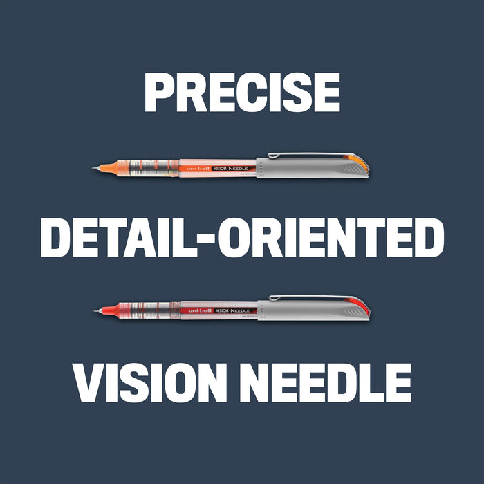 Mitsubishi Pencil Uni-Ball Needle Rollerball Pens Micro Point 0.5mm Black Pack of 12-Kiichin - The #1 Place for Japanese Goods in Your Hand!