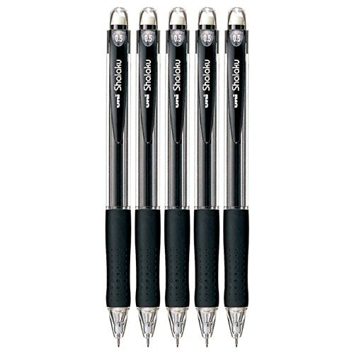 Mitsubishi Pencil Uniball Sharaku Mechanical Pencil 0.5mm Black Body Pack of 5-Kiichin - The #1 Place for Japanese Goods in Your Hand!