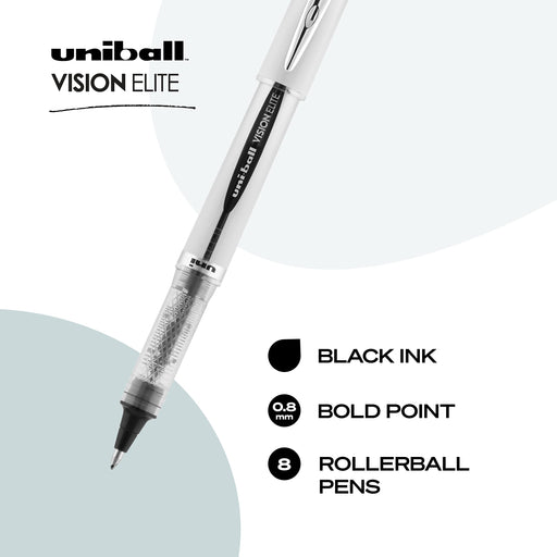 Mitsubishi Pencil Uniball Vision Elite Ballpoint Pen 8 Count-Kiichin - The #1 Place for Japanese Goods in Your Hand!