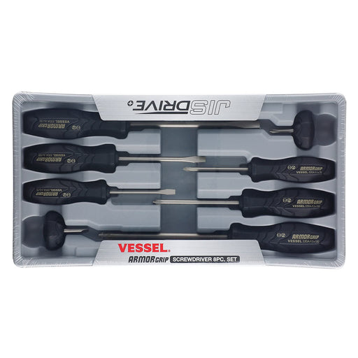 Vessel 8-Piece Armor Grip Driver Set JISDrive No. 550A8Ptu-Kiichin - The #1 Place for Japanese Goods in Your Hand!