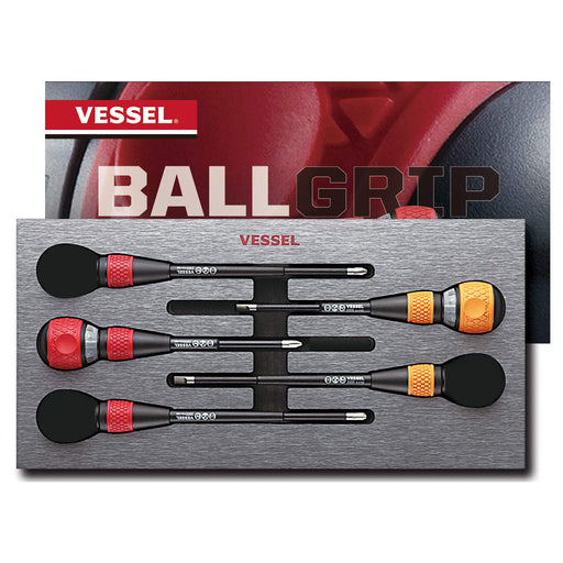 Vessel Ball Grip Ratchet Driver Set of 5 with Eva Foam #2-Kiichin - The #1 Place for Japanese Goods in Your Hand!