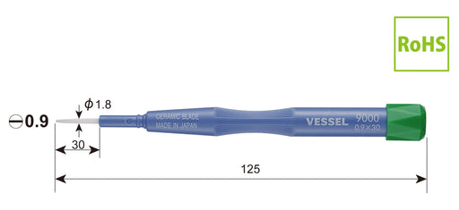 Vessel Ceramic Adjustment Driver 0.9x30 Size 9000 Series from Vessel Brand-Kiichin - The #1 Place for Japanese Goods in Your Hand!