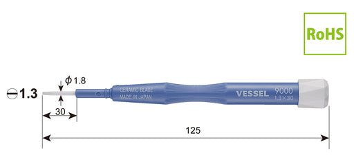Vessel Ceramic Adjustment Driver 1.3x30 9000 - High-Quality Precision Tool by Vessel-Kiichin - The #1 Place for Japanese Goods in Your Hand!
