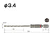 Vessel Acd-3S-3.4 Concrete Drill Bit Set 3.4mm Cushion Drill 3 Pieces-Kiichin - The #1 Place for Japanese Goods in Your Hand!