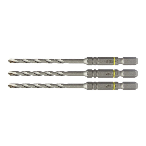 Vessel ACD-3S-4.3 Concrete Drill Bit Set Cushion Drill 4.3mm 3 Pieces-Kiichin - The #1 Place for Japanese Goods in Your Hand!