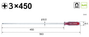 Vessel Crystal Line Driver Extra Long Axis Type +3x450 - Vessel Product 6603-Kiichin - The #1 Place for Japanese Goods in Your Hand!