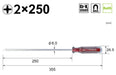 Vessel Long Axis Crystalline Driver +2x250 6300 - High Quality Tool-Kiichin - The #1 Place for Japanese Goods in Your Hand!