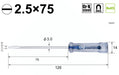 Vessel Precision Crystalline Driver 2.5x75 6900 - High-Quality Tool by Vessel-Kiichin - The #1 Place for Japanese Goods in Your Hand!