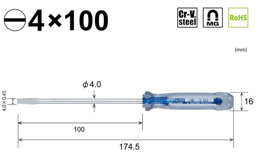 Vessel Crystalline Thin Shaft Driver 4x100 6100 Series-Kiichin - The #1 Place for Japanese Goods in Your Hand!