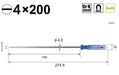 Vessel Crystalline Thin Shaft Driver - 4x200 6100 Model-Kiichin - The #1 Place for Japanese Goods in Your Hand!