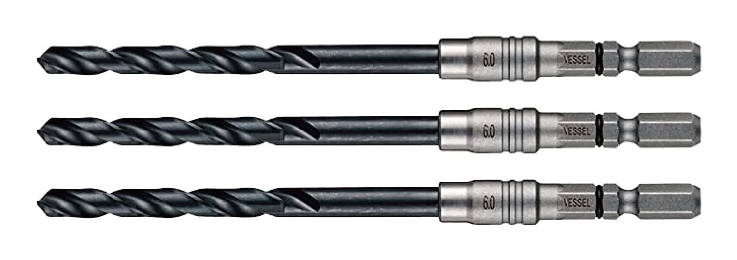 Vessel Ironwork Cushion Drill Bit Set 6.0mm Set of 3 AMD3S-6.0 Vessel-Kiichin - The #1 Place for Japanese Goods in Your Hand!