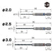 Vessel AMD3S-1 Cushion Drill Set for Ironwork 3pc with 2.0 2.5 3.0mm Bits-Kiichin - The #1 Place for Japanese Goods in Your Hand!