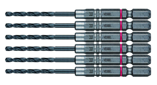 Vessel Cushion Drill Set for Metalwork 6 Piece Ironwork 3.0mm Drill Bit Set AMD6P-3.0-Kiichin - The #1 Place for Japanese Goods in Your Hand!