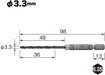 Vessel AMD6P-3.3 Cushion Drill Set of 6 for Ironwork 3.3mm Metalwork Drill Bit - Red Ring-Kiichin - The #1 Place for Japanese Goods in Your Hand!