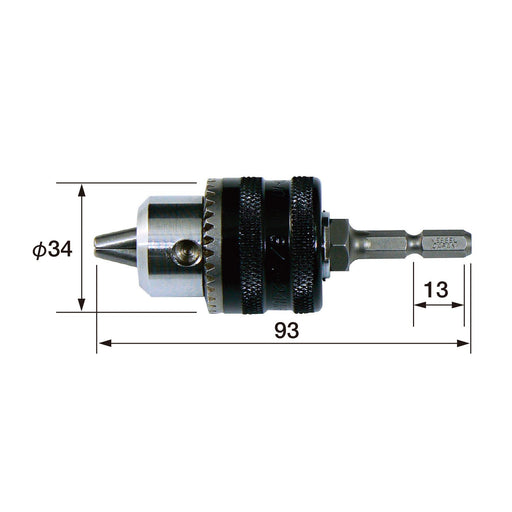 Vessel BH-19E Drill Chuck with Key 1.0-10mm Diameter - Quality Tool-Kiichin - The #1 Place for Japanese Goods in Your Hand!