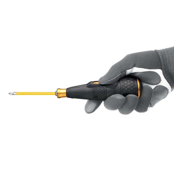 Vessel Electric Ball Grip Driver Gold with 1 Bit - 220USB-1GL Model-Kiichin - The #1 Place for Japanese Goods in Your Hand!