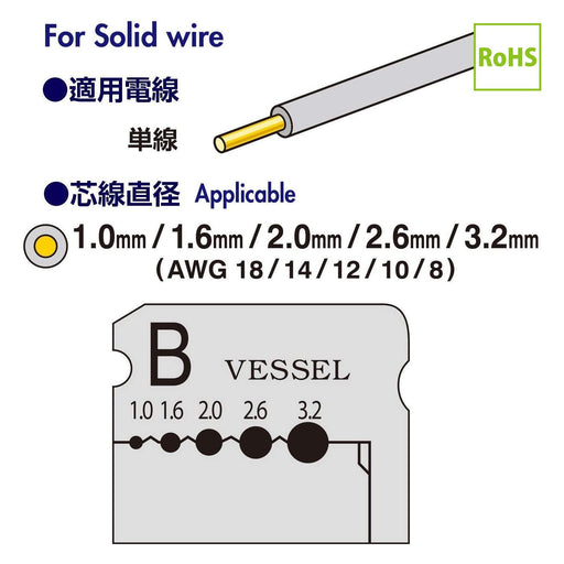 Vessel Electrician Test-Compatible Wire Stripper Replacement Blade 3000B Wb-002-Kiichin - The #1 Place for Japanese Goods in Your Hand!