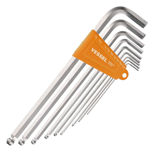 Vessel 9-Piece Long Type Hexagonal Bar Ball Point L Wrench Set - 8309Bp-Lin-Kiichin - The #1 Place for Japanese Goods in Your Hand!