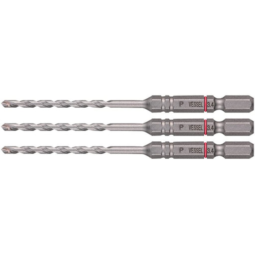 Vessel Porcelain Tile Drill Bit Set - 3.4mm Diameter Set of 3 APD3S-3.4 Vessel-Kiichin - The #1 Place for Japanese Goods in Your Hand!