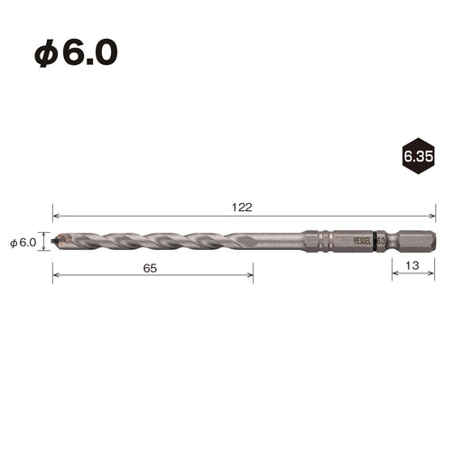 Vessel Porcelain Tile Drill Bit Set 6.0mm Size Pack of 3-Kiichin - The #1 Place for Japanese Goods in Your Hand!