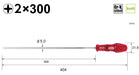 Vessel Power Grip Precision Shaft Driver 2x300 B-5100 - Premium Quality-Kiichin - The #1 Place for Japanese Goods in Your Hand!