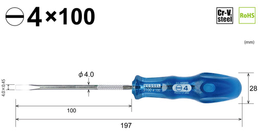 Vessel Power Grip Precision Driver - 4x100 Shaft Type B-5100-Kiichin - The #1 Place for Japanese Goods in Your Hand!