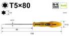 Vessel Power Grip Torx T5x80 Driver 5400Tx Series from Vessel Brand-Kiichin - The #1 Place for Japanese Goods in Your Hand!
