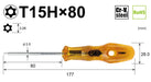 Vessel Power Grip T15Hx80 Torx Screwdriver - Tamper-Proof 5400Tx Vessel-Kiichin - The #1 Place for Japanese Goods in Your Hand!