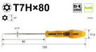 Vessel Torx T7H Power Grip Screwdriver 80mm Tamper-Proof 5400Tx-Kiichin - The #1 Place for Japanese Goods in Your Hand!