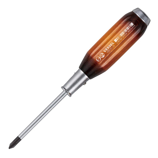 Vessel Powerful Penetrating Driver with Wooden Handle +1x75 100V-Kiichin - The #1 Place for Japanese Goods in Your Hand!
