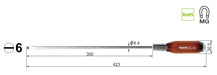 Vessel Long Shaft Type Driver - 6x300 Powerful Penetrating with Wooden Handle-Kiichin - The #1 Place for Japanese Goods in Your Hand!