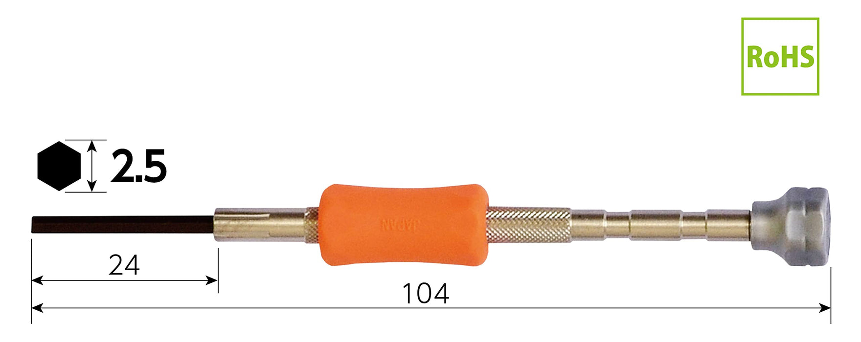 Vessel Precision H2.5 Hex Driver TD-53 - High-Quality Vessel Tool-Kiichin - The #1 Place for Japanese Goods in Your Hand!