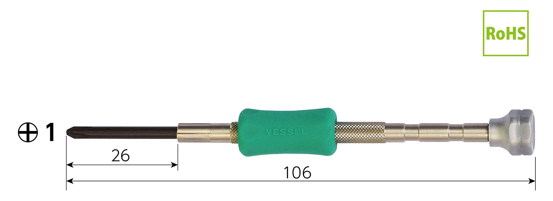 Vessel Brand Precision TD-51 +1 Screwdriver - High Quality Vessel Tools-Kiichin - The #1 Place for Japanese Goods in Your Hand!