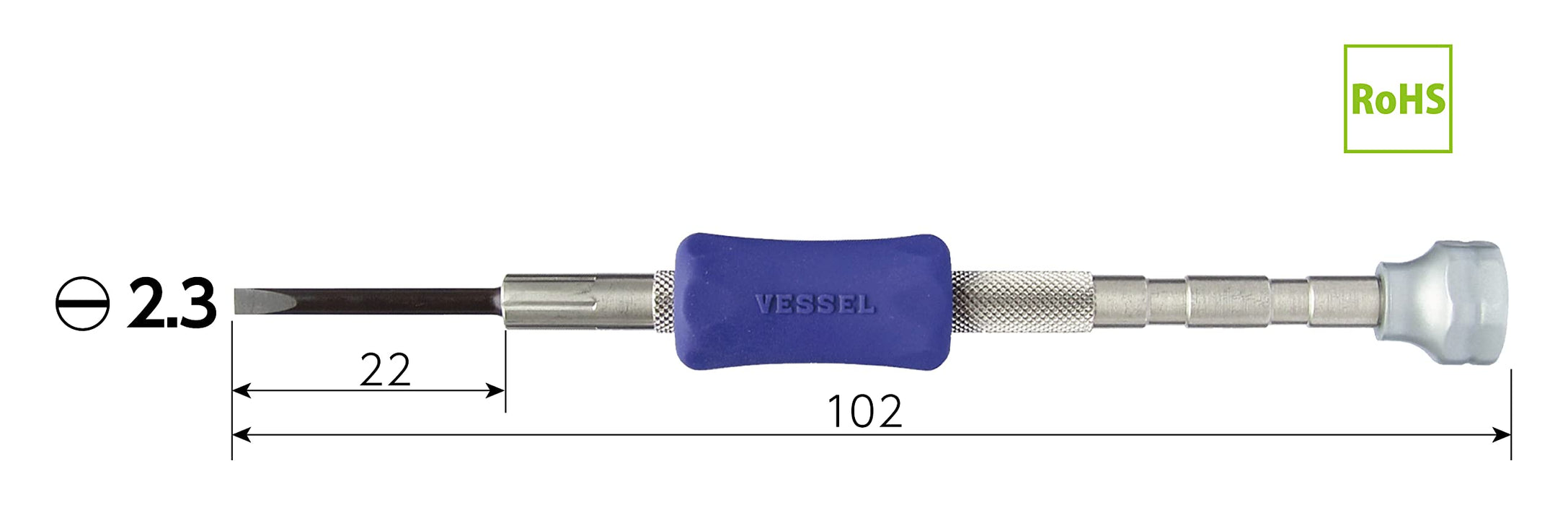 Vessel Brand Precision TD-51 -2.3 Screwdriver for Accurate Use-Kiichin - The #1 Place for Japanese Goods in Your Hand!