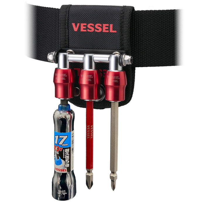 Vessel Quick Catcher Black Triple Holder Qb-10B3K - Efficient Storage Solution
