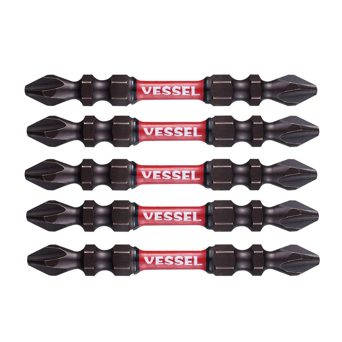 Vessel Sakisbo Torsion Bit Double Head 2x4x65mm 5-Piece Set - SST5P2065-Kiichin - The #1 Place for Japanese Goods in Your Hand!