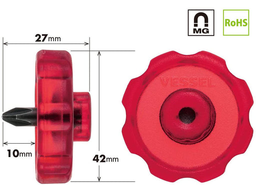 Vessel Brand Stubby Driver Komadora Plus 2x10mm TD-13-P2 Tool-Kiichin - The #1 Place for Japanese Goods in Your Hand!