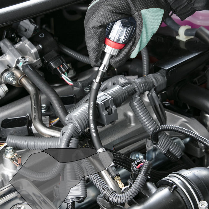 Vessel TD-6700FX-4 Stubby Ratchet Driver with Flexible Shaft-Kiichin - The #1 Place for Japanese Goods in Your Hand!