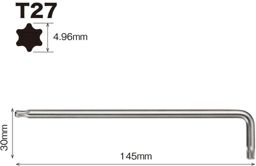 Vessel 8500Btx L-Type Torx Wrench T27 with Ball End-Kiichin - The #1 Place for Japanese Goods in Your Hand!