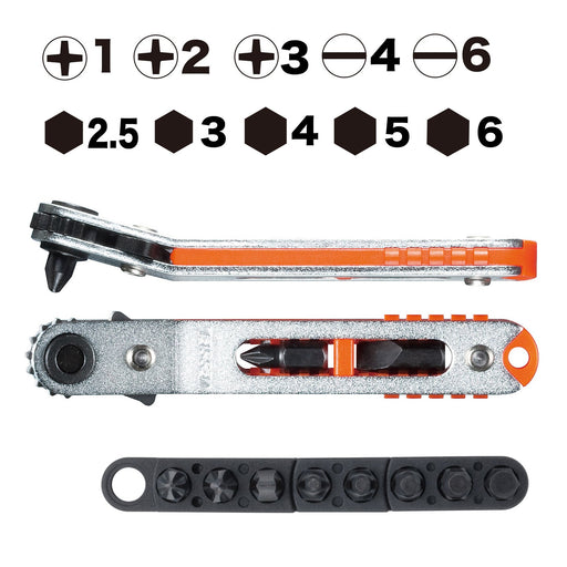 Vessel Ultra Thin Plate Bent Up Type TD-79 Ratchet Driver-Kiichin - The #1 Place for Japanese Goods in Your Hand!