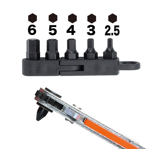 Vessel Brand Ultra-Thin Plate Ratchet Bit Set - Td-Bs6 Replacement Tools-Kiichin - The #1 Place for Japanese Goods in Your Hand!