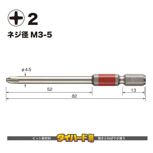 Vessel 40V Single Head Gosai Bit Set Includes 5 Piece 82D GS5P2082-Kiichin - The #1 Place for Japanese Goods in Your Hand!