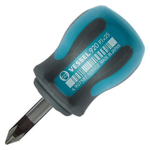 Vessel Megadora Stubby Driver +1x25 920 Compact Durable Screwdriver Tool-Kiichin - The #1 Place for Japanese Goods in Your Hand!