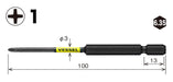 Vessel Sakisubo Stepped Bit Set 1xΦ3x100mm Pack of 2 - Model SS161100-Kiichin - The #1 Place for Japanese Goods in Your Hand!