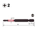Vessel Sakisubo Stepped Bit Set +2 X 4.5 X 82mm Pack of 2 - SS162082-Kiichin - The #1 Place for Japanese Goods in Your Hand!