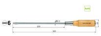 Vessel Long Shaft Wooden Handle Penetrating Driver 6x200 350 Series-Kiichin - The #1 Place for Japanese Goods in Your Hand!
