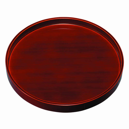Yamaya Lacquerware Shop 30cm Wooden Round Tray Shunkei Lacquer Thick Rim-Kiichin - The #1 Place for Japanese Goods in Your Hand!