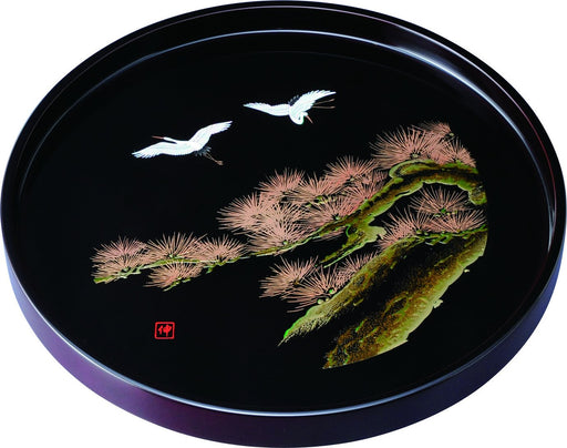 Yamaya Lacquerware Shop 30cm Round Tamuke Hisho Japanese Tray-Kiichin - The #1 Place for Japanese Goods in Your Hand!