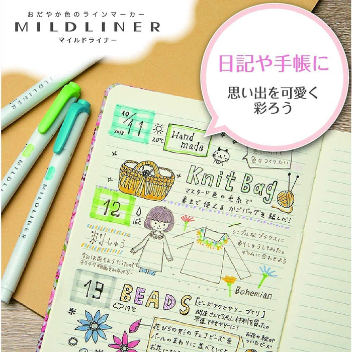 Zebra Mildliner Highlighters Dry Lac 10 piece set - B-Wkt7-Mll-Kiichin - The #1 Place for Japanese Goods in Your Hand!
